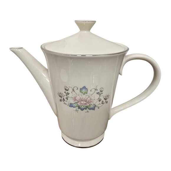 Lenox Charleston Coffee Teapot w/ Lid Floral 8.5" H - Picture 4 of 9